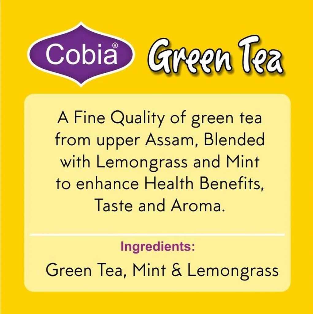 Cobia Green Tea (Mint + lemongrass) 30 Tea bags (Non Returnable)