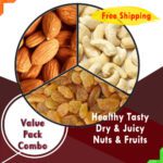 Almond 220 Gram Cashew 210 Gram Kismis 300 Gram Best Value Pack Combo - Free Shipping