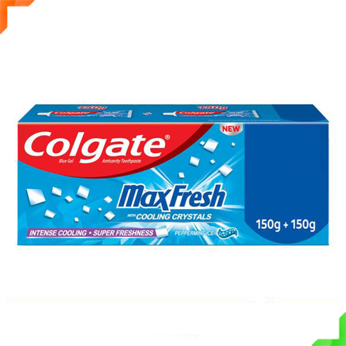 Colgate Max Fresh Ice Blue Gel 150 + 150 = 300 GM