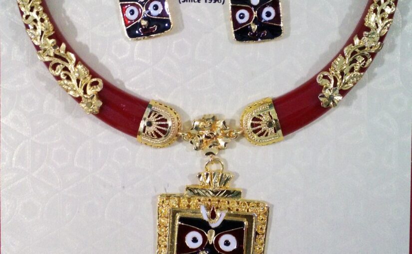 Jay Jagannath Necklace Choker Pola Set with earrings