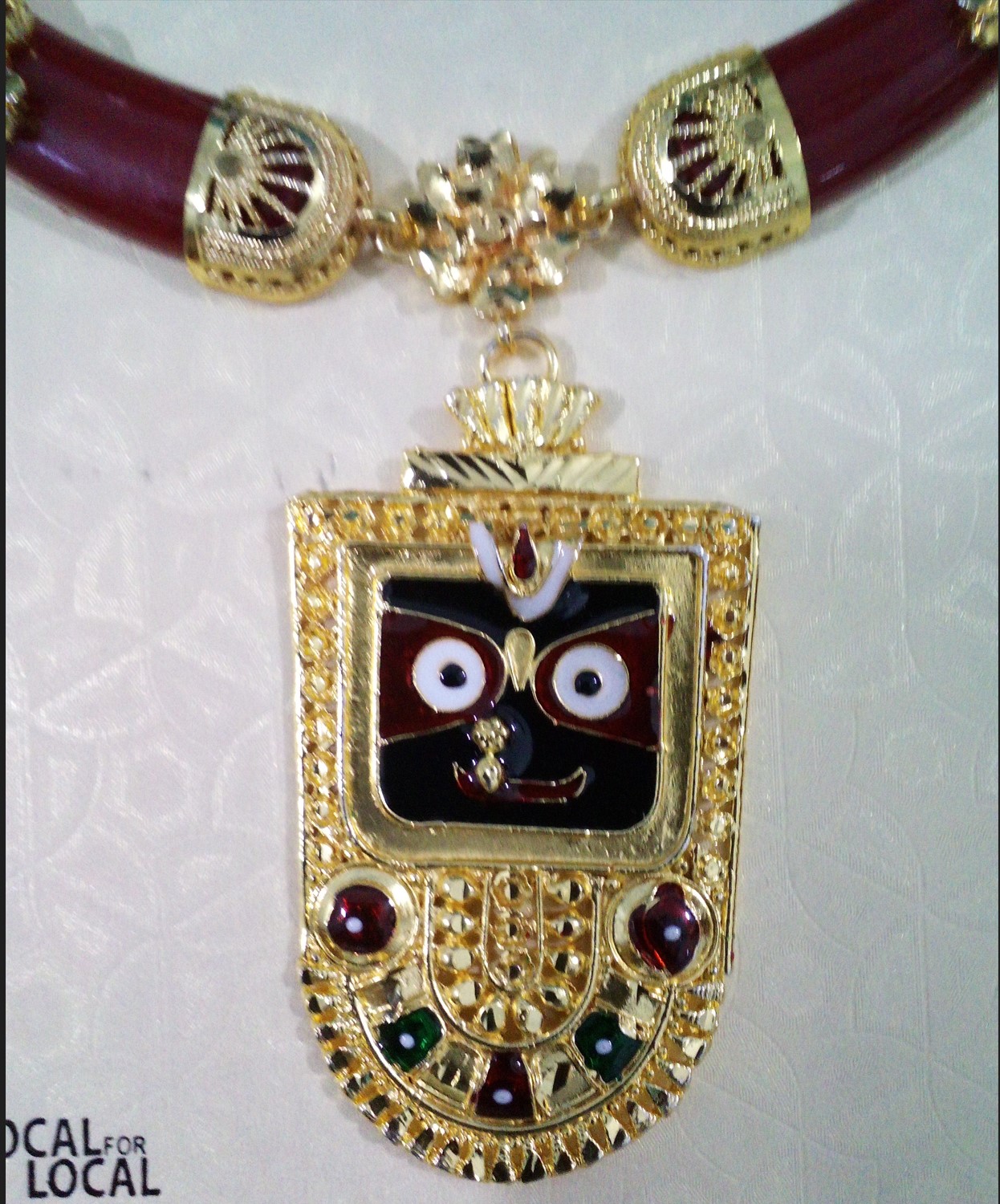 Jay Jagannath Necklace Choker Pola Set with earrings