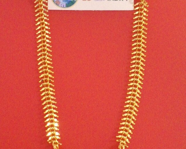 Long Necklace 18 inches Manipuri Gold plate