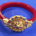 BRASS POLA on Red with 1.5 gm gold Jewellery