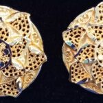 Tops earring gold plated flower design