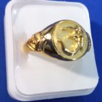 Finger ring gold plated with OM for gents