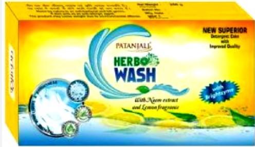 Patanjali Herbo Wash Detergent Cake with Neem extract and Lemon Fragrance – 250 gm