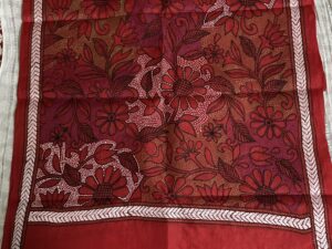 Bangalore Katan Silk Stole(Red , Black)