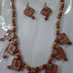 Terracotta clay Necklace set with earrings