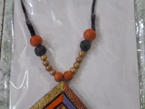 Terracotta clay Necklace set with earrings