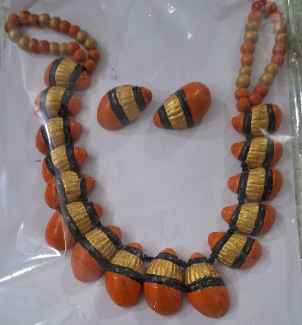 Terracotta clay Necklace set with earrings