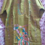 Kantha stitch Punjabi pure cotton Green