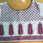 Hakoba Blouse with leaf design