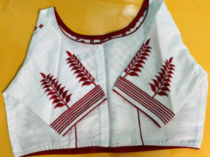 Hakoba Blouse with leaf design