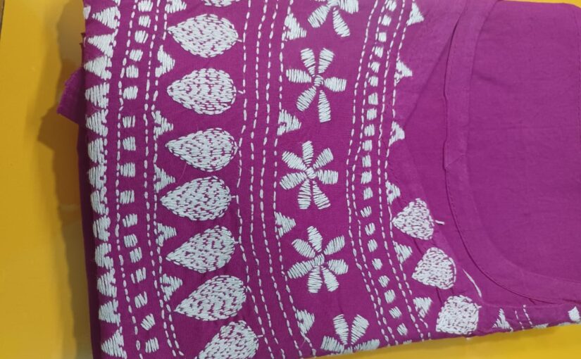 Kaftan Kurti Kantha Stitch