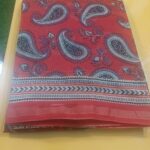 Chanderi Saree with red Mango Kolka design