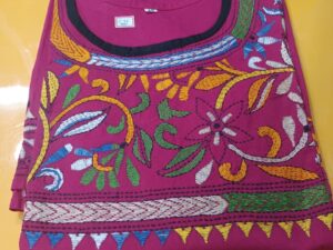 Pocket Kantha Stitch Kurti