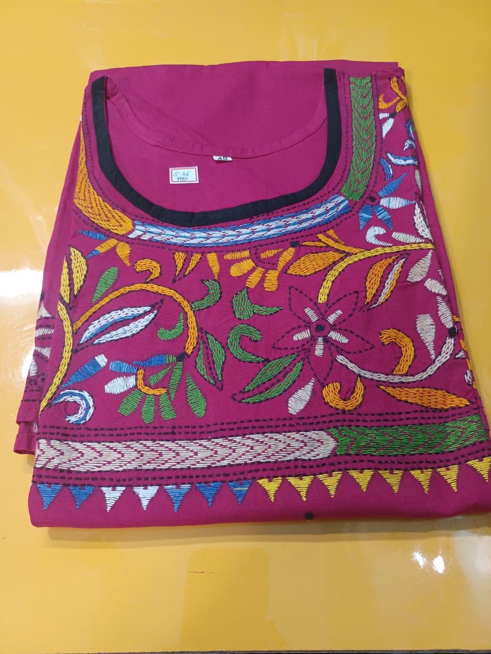 Pocket Kantha Stitch Kurti