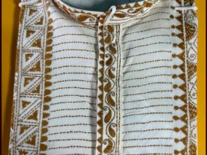 Kantha Stitch Punjabi Special Offer (White)