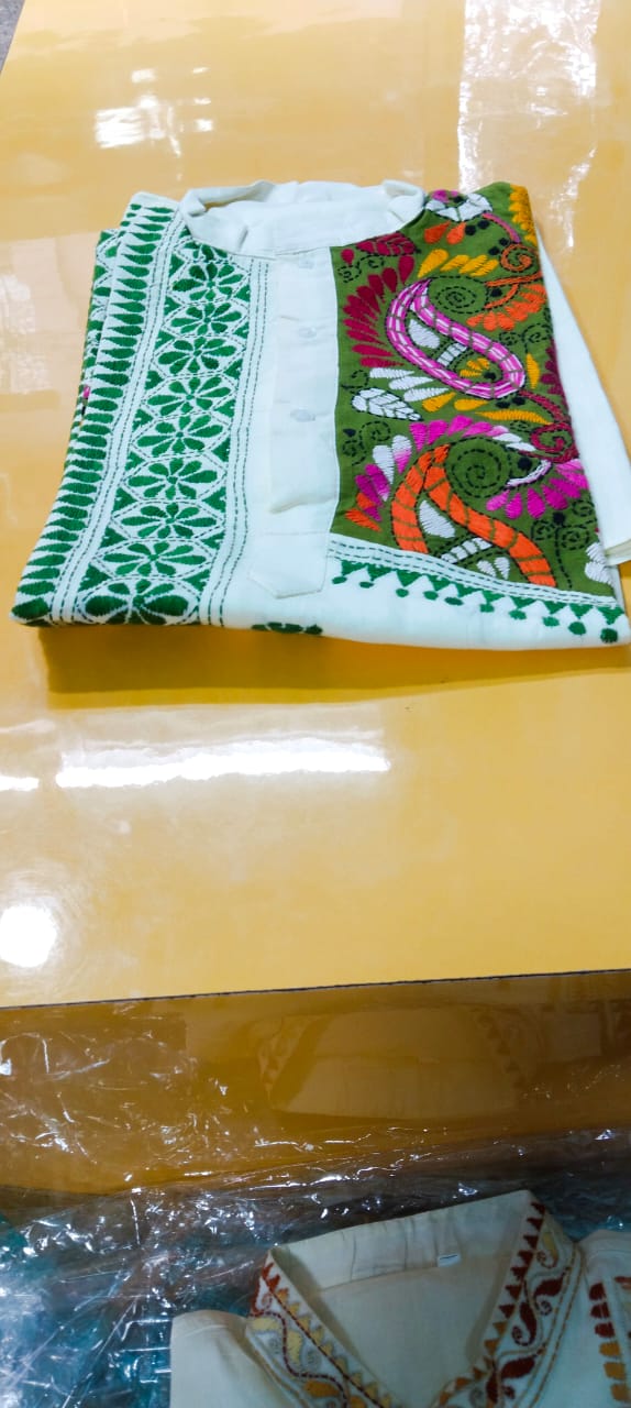 Kantha Stitch Cotton Punjabi